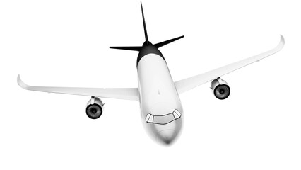 lack and white airplane/drone mockup. Black and white passenger jet. Twin-engine aircraft. Beautiful airplane mockup.