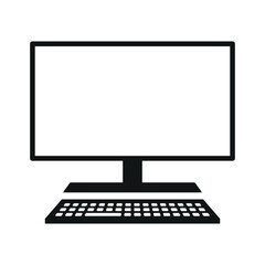 Desktop computer icon vector design template