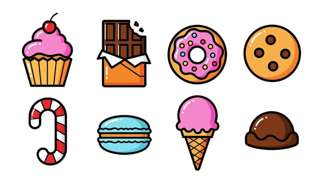 Diverse collection of monochrome line art icons depicting various handcrafted objects, tools, and materials essential for traditional arts and crafts, ideal for graphic design projects