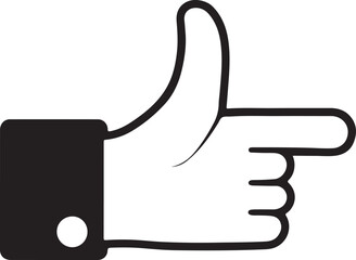 Thumbs up and thumbs down icon set. Like and dislike symbols for feedback and rating
