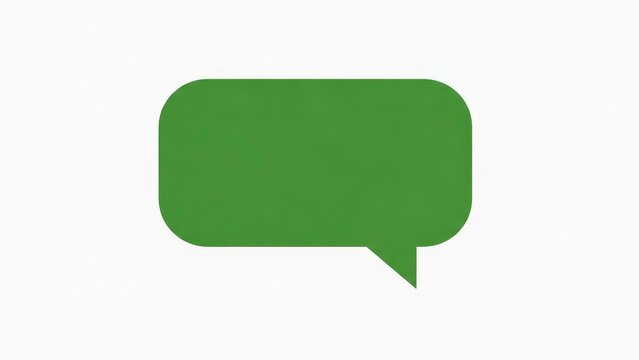 Green Speech Bubble Icon for Communication and Messaging.