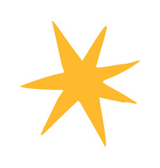Obraz premium spark star doodle icon. Vector doodle illustration icon isolated on white bg