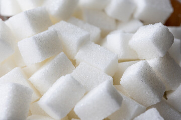 Close-Up of Sugar Cubes glass mug
