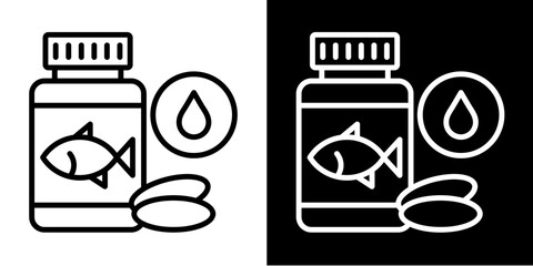 Fish Oil  Icon Set White Mix Style Collection