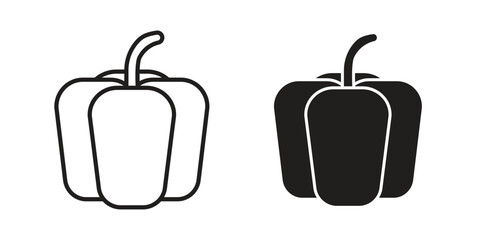 Capsicum icons. High-quality vector designs