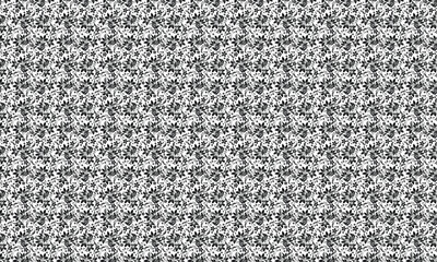 Dense black floral pattern on white background 