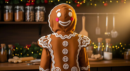 Child in Gingerbread Cookie Costume