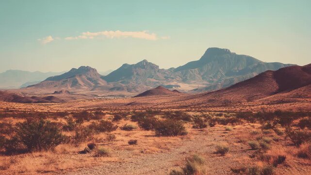 Mountain desert texas background landscape. Wild west western adventure explore inspirational vibe