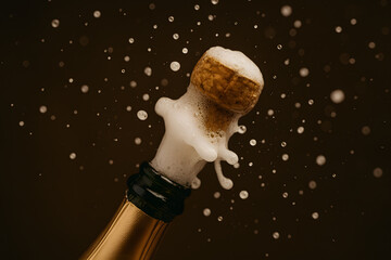 Champagne Cork Pop Close-Up
