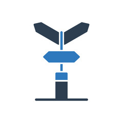 Signpost Icon - Guidepost Icon