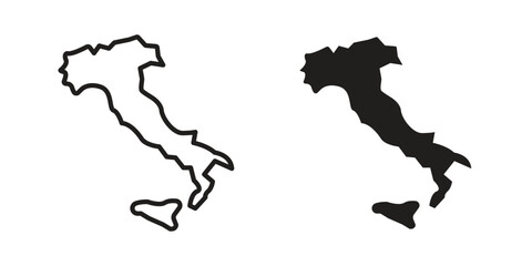 Italy flag icons. High-quality vector designs