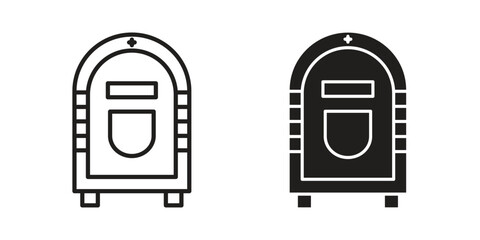 Fototapeta premium Jukebox icons. High-quality vector designs