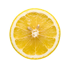 Round lemon slice PNG with transparent background, fresh citrus cutout for food graphics, drink garnish design, natural ingredient elements, and clean bright creative projects