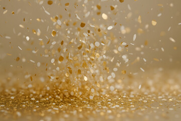 White and Gold Confetti Burst
