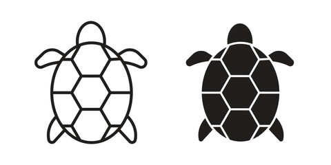 Obraz premium Sea turtle icons. High-quality vector designs