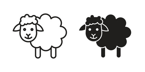 Sheep icons. High-quality vector designs