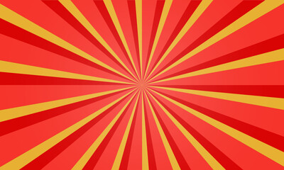 赤と金の放射状に広がる華やかな集中線背景