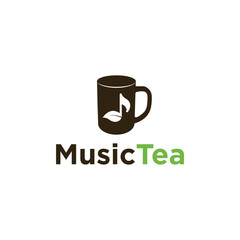 Music Tea Logo Vector Symbols Drink