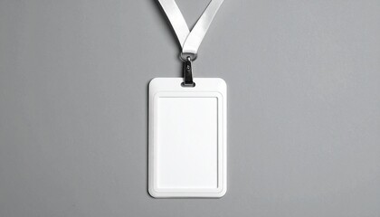 id card mockup isolated on white grey background