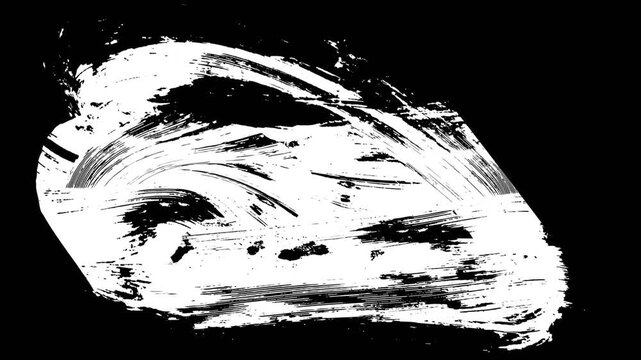 grunge brush stroke motion effect on alpha background