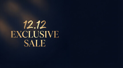Obraz premium 1212 Exclusive Sale golden text on dark background.