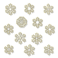 Snowflake light decorations in various designs for winter celebrations  