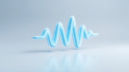 Dynamic blue wave symbolizing innovation and change in a user experience interface driven by artificial intelligence