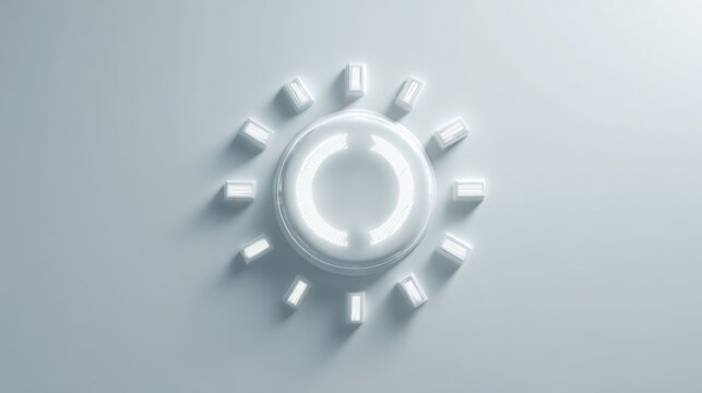 Clock emitting light symbolizing time and progress in a conceptual user experience interface with ai integration