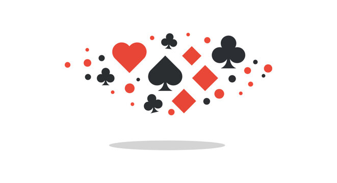 card suits background a decorative pattern with heart diamond spade club shapes perfect for casino design elements game development  holiday promo