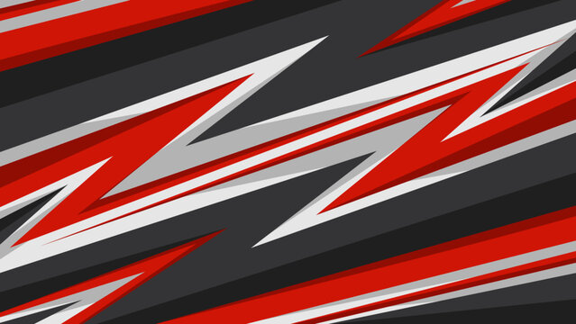 Extreme background vector with slashes and highlights in metallic grey and red, sport, racing, car decal theme