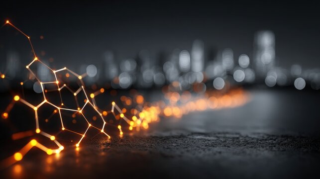 Vibrant city skyline at night depicting progress and innovation in the corporate ai market expansion framework