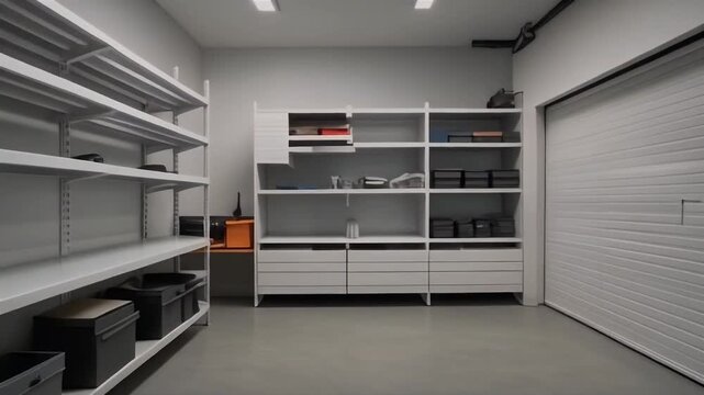 Clean and Organized Modern Garage Interior.