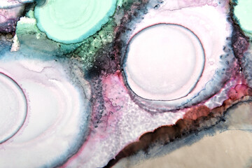 art background from colorful ink spots