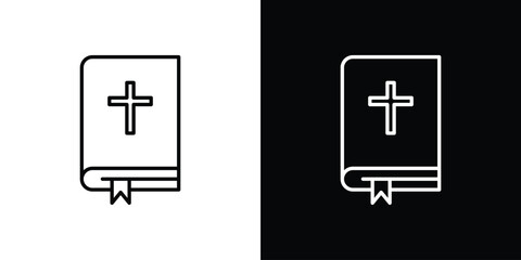 Bible icon symbol, Set of line icons pack
