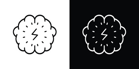 Brainstorm icon symbol, Set of line icons pack