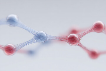 tech-art style showcases broken supply chain with red and blue nodes disconnecting