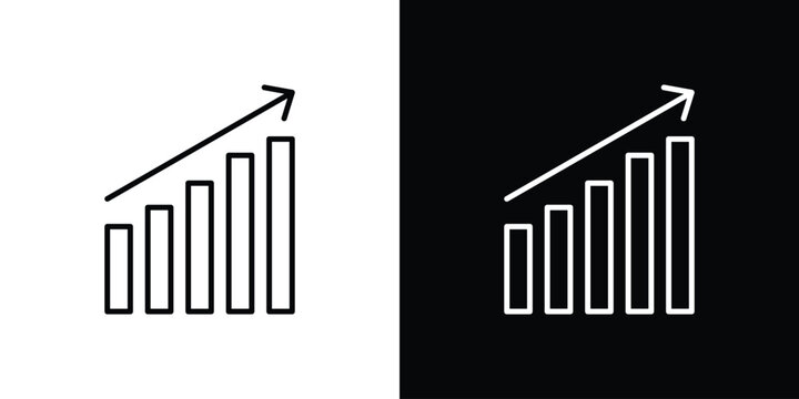 Business performance icon symbol, Set of line icons pack