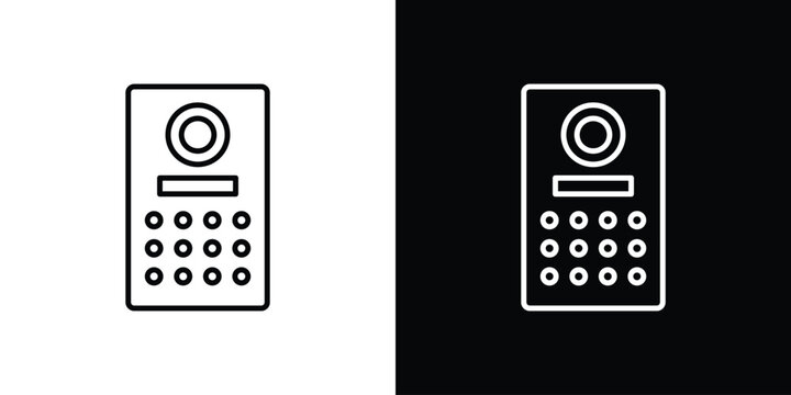 Intercom icon symbol, Set of line icons pack