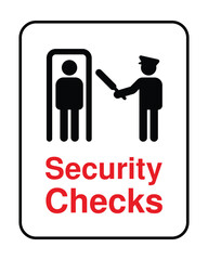 Security Checks Sign – Scanner and Officer Icon