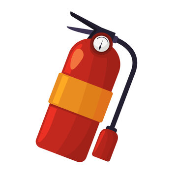 Fire extinguisher vector, fire extinguisher icon, flame extinguisher clip art, flat design illustration, isolated on white background