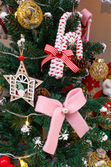 Christmas decorations at vertical composition