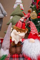 cute Christmas Santa Claus at vertical composition