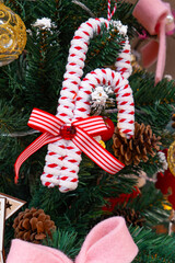 Christmas decorations at vertical composition