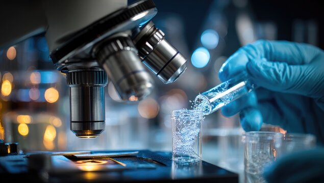 Lab scene microscope and sample transfer