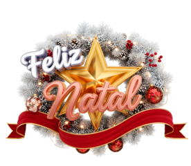 Label 3D Merry Christmas with star