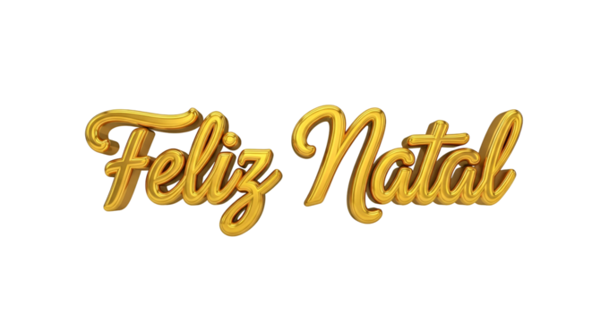 Golden text written "Merry Christmas"