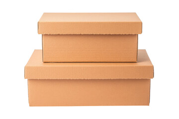 Stacked cardboard boxes in a minimalist setting. their simple design and texture. ideal for packaging. storage solutions. or shipping concepts in a clean environment