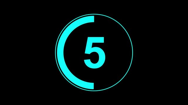 Circle countdown timer 10 seconds animation from 10 to 0 seconds, 10 Seconds countdown timer, Countdown timer, blue circle countdown animation for special deal Promotions.