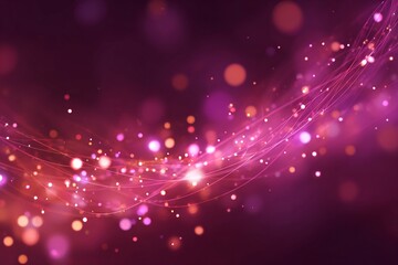 Fototapeta premium Abstract Red and Pink Glittering Light Particles on Dark Background