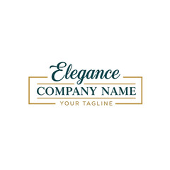 Elegant Company Name with Tagline Design for Branding and Marketing.
